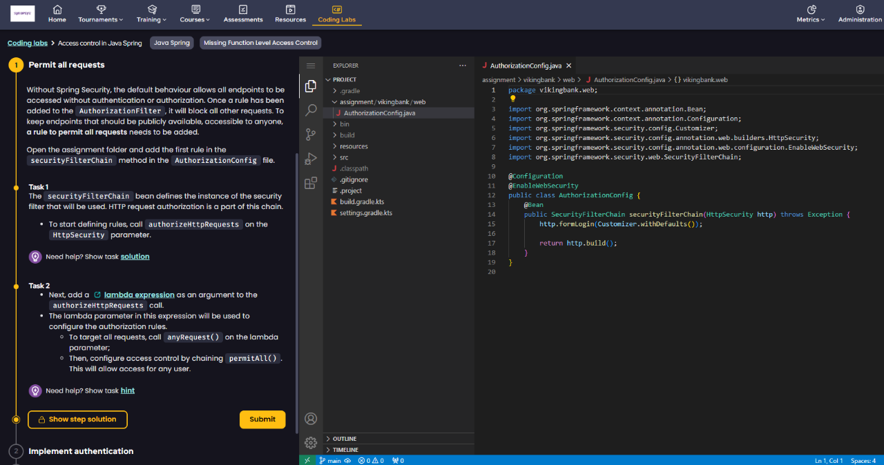 Secure Code Warrior Coding Labs 2